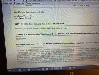 New Frigdaire Electrolux Range left front control circuit board SKU316441804