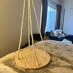Hanging Wooden Plant Shelf