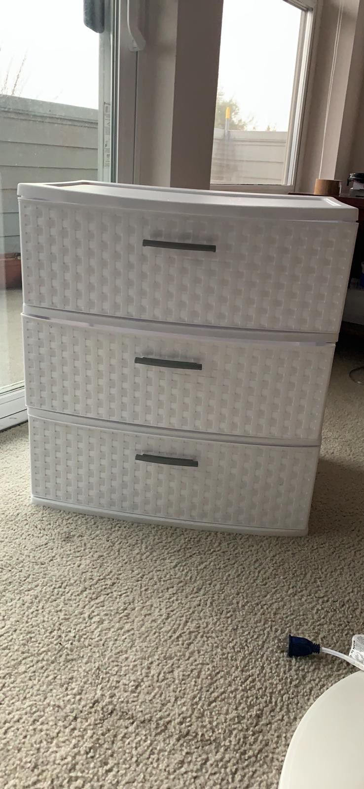 Tiered plastic drawers