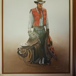 Large Roger Brown Cowboy Painting $100