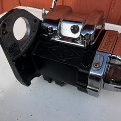 Black and Chrome Transmission, Compatible with Harley-Davidson Softail