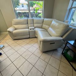 Leather Sofa Recline Santinel