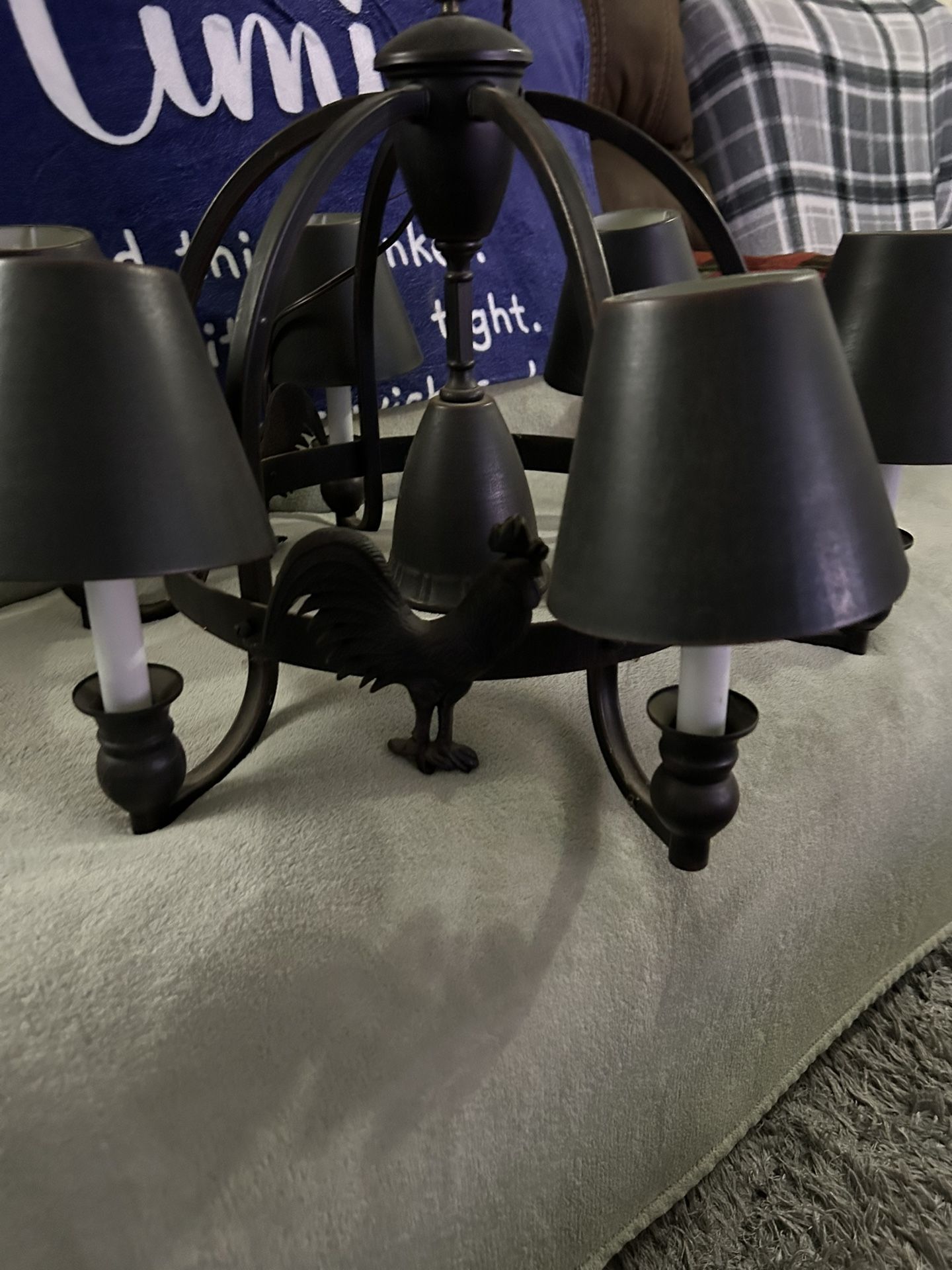 Metal chicken lamp very cool