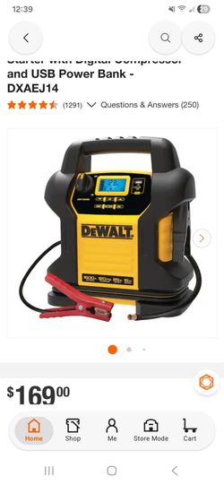 Dewalt Jumpstarter with compressor
