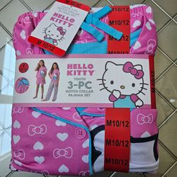 Hello Kitty girls 3 piece pajama set
