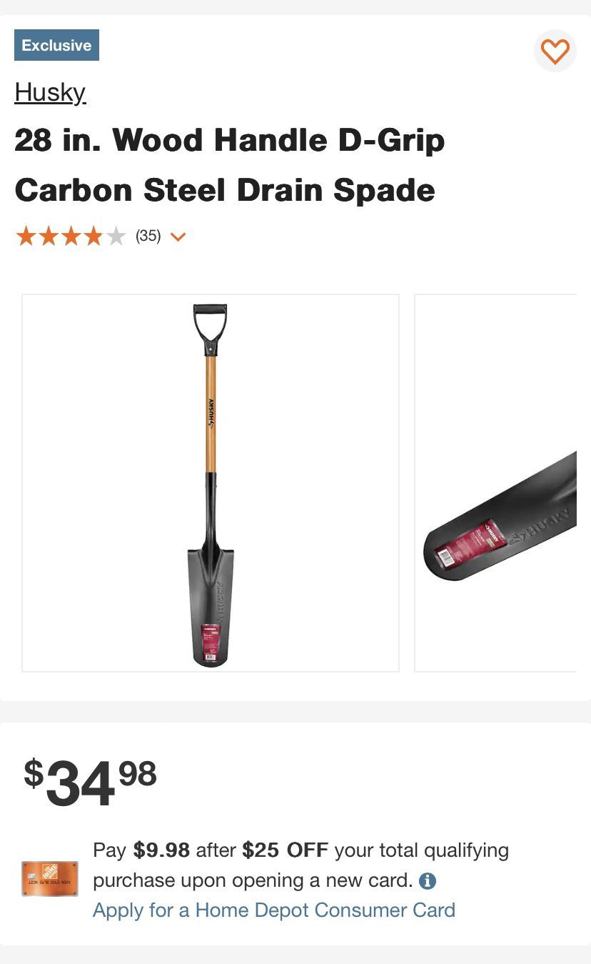 28in Drain Spade (husky)