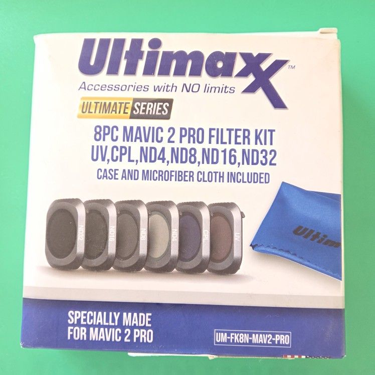 Ultimaxx 8PC Camera Lens Filter Kit for DJI Mavic Air, Multi-Coated Filters Lens Protector Accessories, Set of 6 Filters (UV,CPL,ND4,ND8,ND16,ND32)
