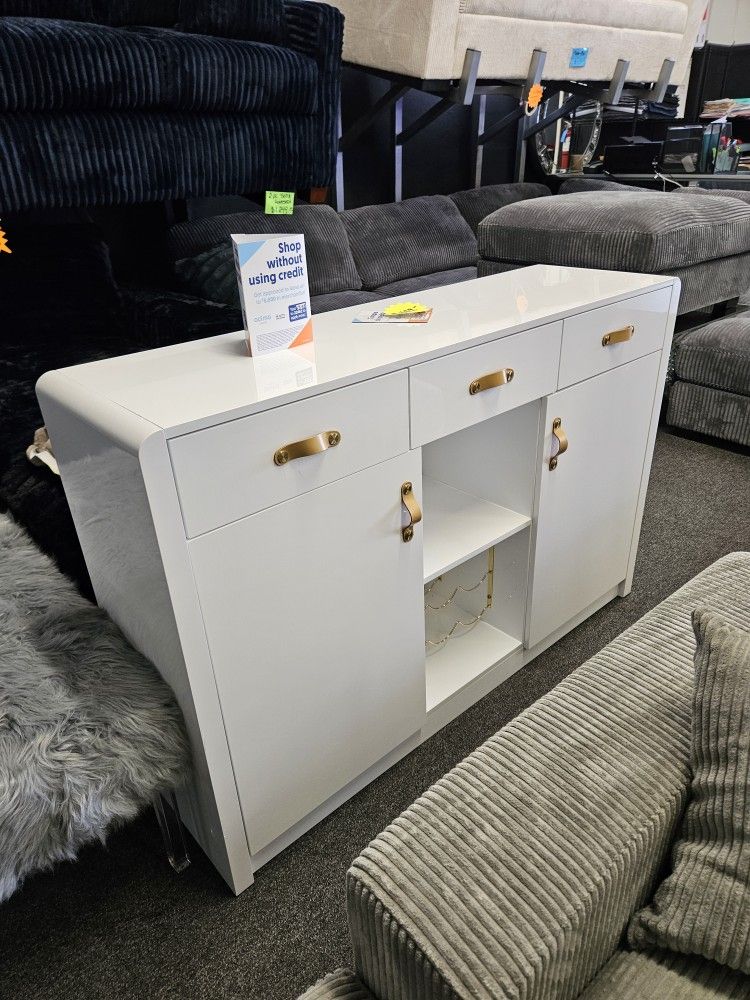 Brand NEW White ACRYLIC & GOLD SERVER $199