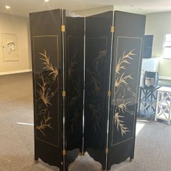 Double Sided  4 Panel Room Divider 