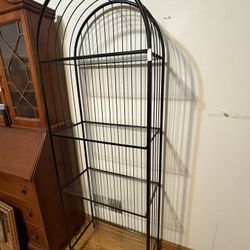 Black Metal Display With 4 Glass Shelves Call For An Appointment 