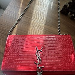 Red handbag