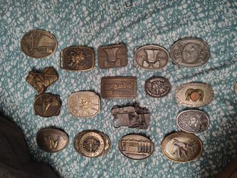 17 Brass Collectable Belt Buckles $200 For All