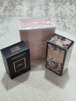 Eau de Parfum Bundle Ralph Lauren Romance 3.4 Oz//Gucci Bloom Ambrosia Di Fiori 1.0oz //B.Bungalow Bali Beach Night 1.0oz