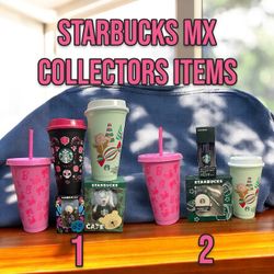 2025 Starbucks Mexico Cold cups, keychains, llavero, Barbie, día de los muertos