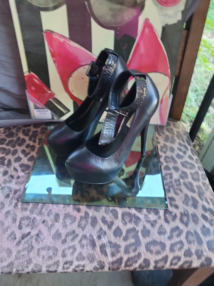Ladies High Heels Black Size 10
