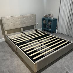 Queen Size Bed Frame With Storage 