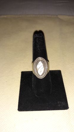 Natural Abalone Sterling Silver ring