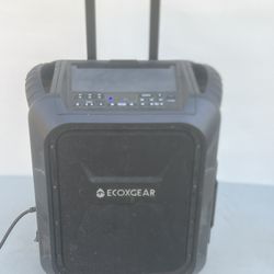 Ecoxgear Bluetooth speaker with AMFM AUX inputs for parts or repairs only. Why? Read description. The Bluetooth volume max is 8-12 then the speaker wi