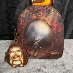 Brand New Loungefly Indiana Jones  Backpack With Change Purse 