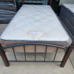 Twin bed frame with mattress  $329