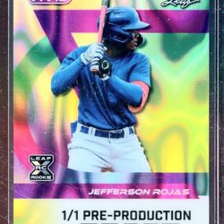 Really Nice Lot Of 3 Leaf Metal RARE Jefferson Rojas Rookie 1/1 Cards MINT 