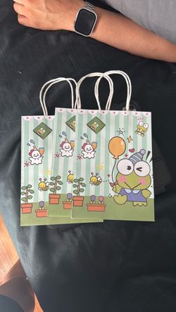 Keroppi Sanrio Paper Gift Bags Set of 3