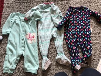Baby girl fleece jammies 12m