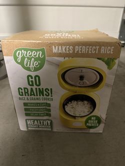 GreenLife Ceramic Rice Cooker (Yellow) - 4 cups