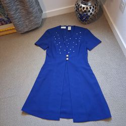 Liz Claiborne Vintage Royal Blue Dress