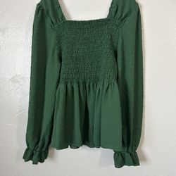 Green Plus Size Blouse