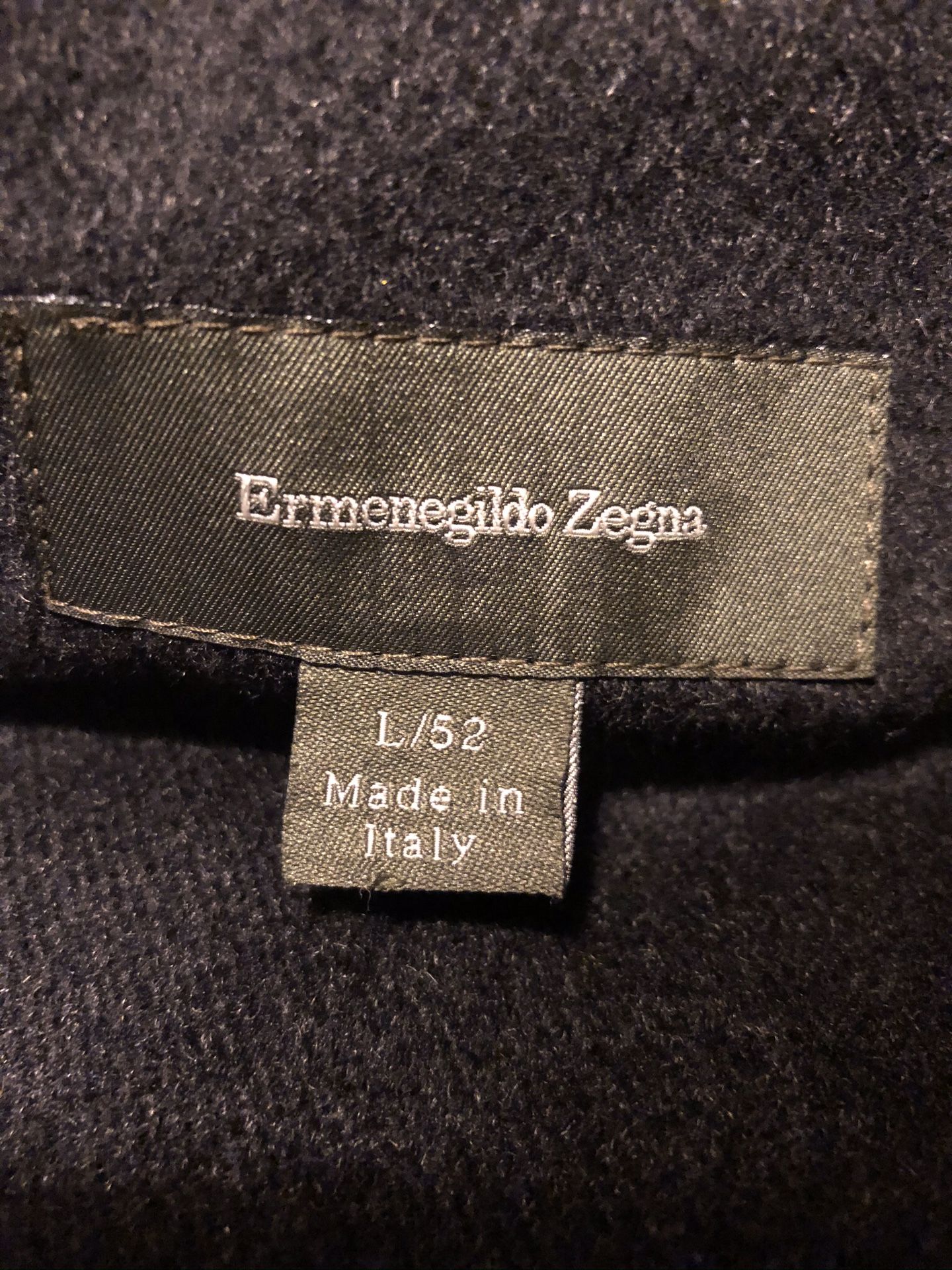 Zegna Cashmere Lined Coat L