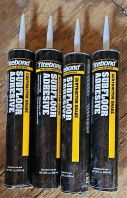 FOUR Titebond 28 oz. Brown Solvent-Based Subfloor Construction Adhesive