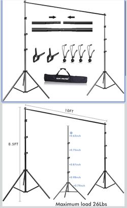 10x8.5ft Photo Backdrop Stand, Adjustable