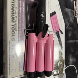 2 Hair Curlers 1 Hair Straightener (Flat Hot Iron)
