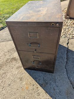 Two Drawer Metal Filing Cabinet