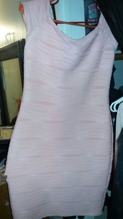 Blush pink fitted dress