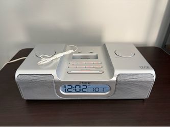 iHome iH3S Silver Alarm Clock Radio iPod Dock