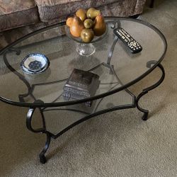 Glass & Metal Coffee Table
