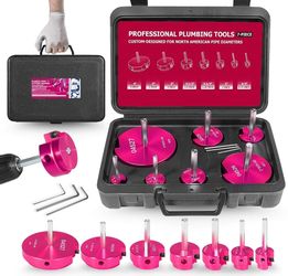Premium 7 Pcs Plastic Pipe Fitting Reamer Kit For 1/2” Drills