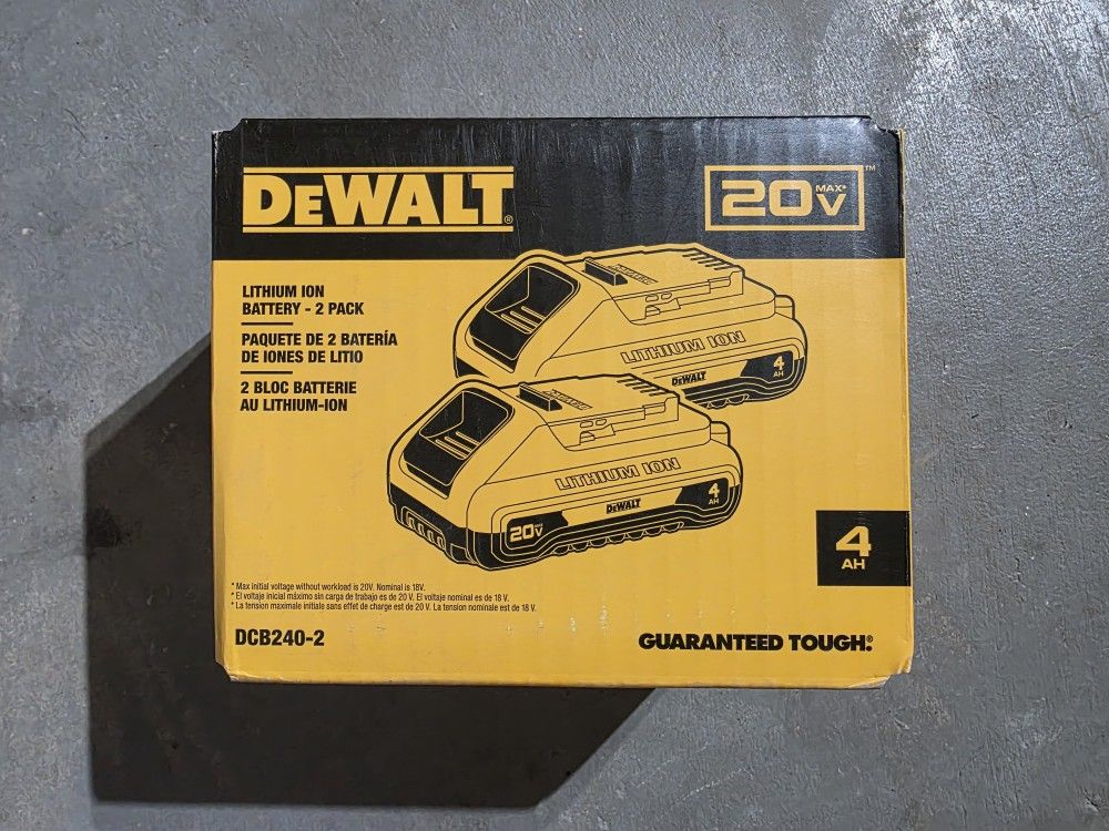 DeWalt 20Volt Double Pack 4.0