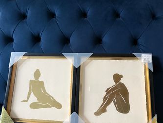 Marmont Hill Framed Figure Silhouette Wall Art Set of 2