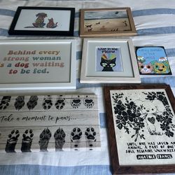 Framed Prints & Pictures Art Pet Dog Cat