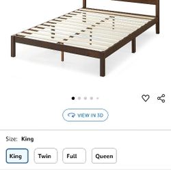 King Bed Frame And Mattress $200