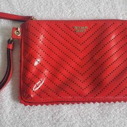 Victoria Secret Red Wristlet Purse Like New Shape