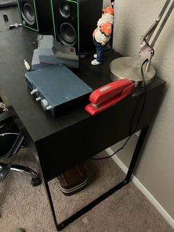 Black Office Desk with 2 Drawers