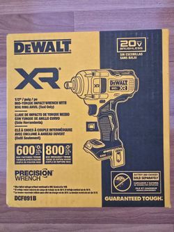 Dewalt 20v XR 1/2 in Mid Torque Impact Wrench