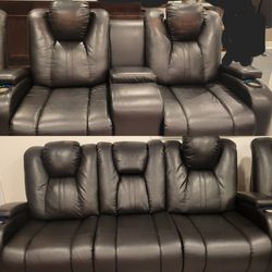 2 Piece Reclining Entertainment Sectional $350