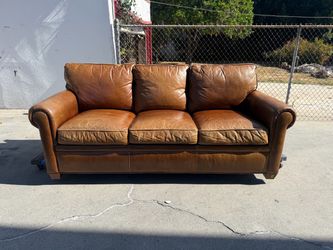 traditional Roller arm Leather sofa