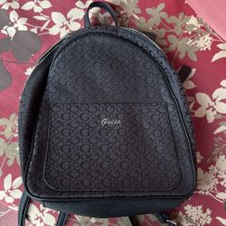 Black Guess Backpack Purse 