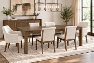 Ashley Marxmore Dining Collection with Butterfly Extendable Table, 2 Armchairs & 4 Side Chairs